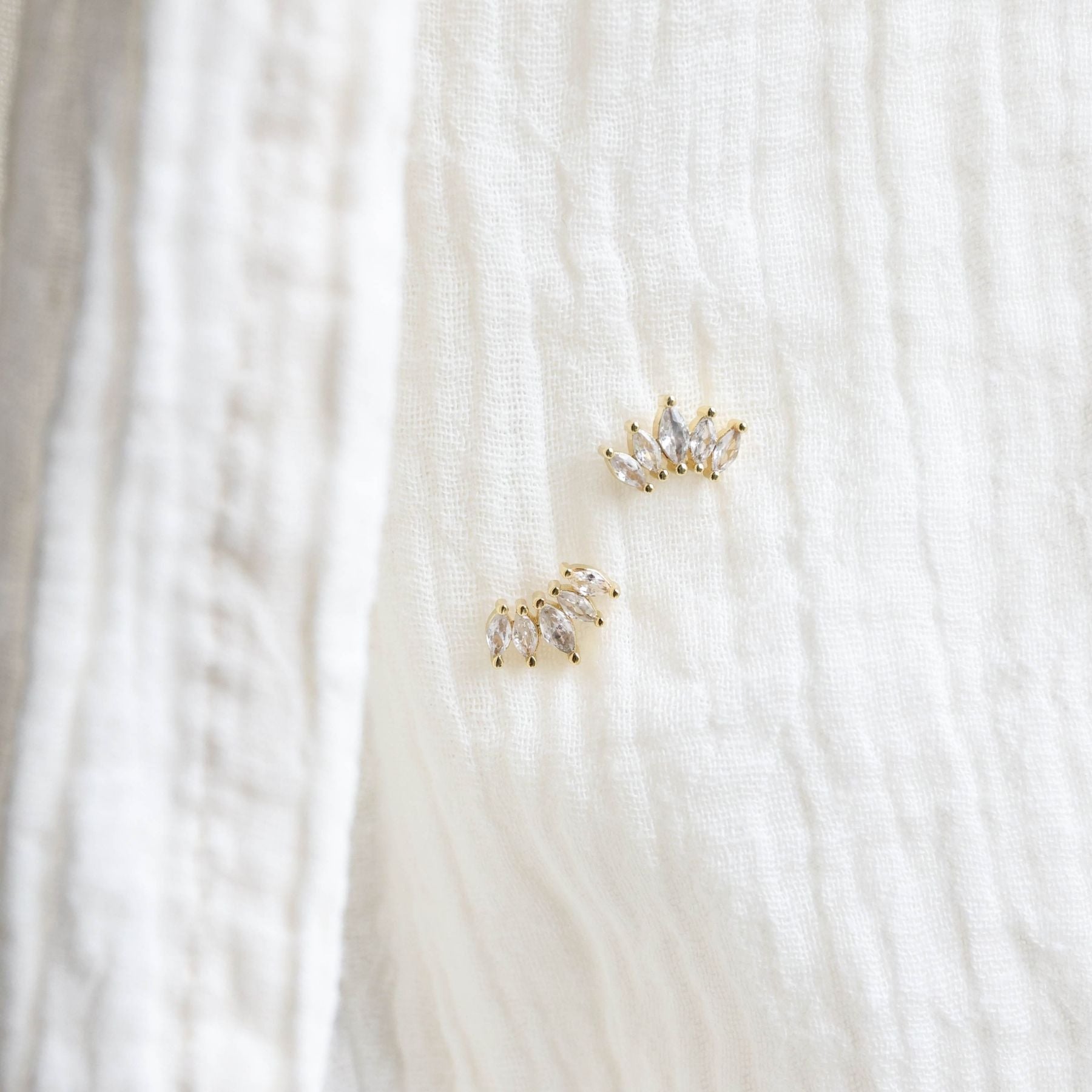 Boucles d'oreilles "Pétales" en Zircon Ma boutique