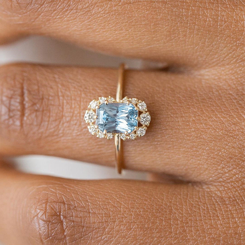 Bague en Topaze bleu Ma boutique