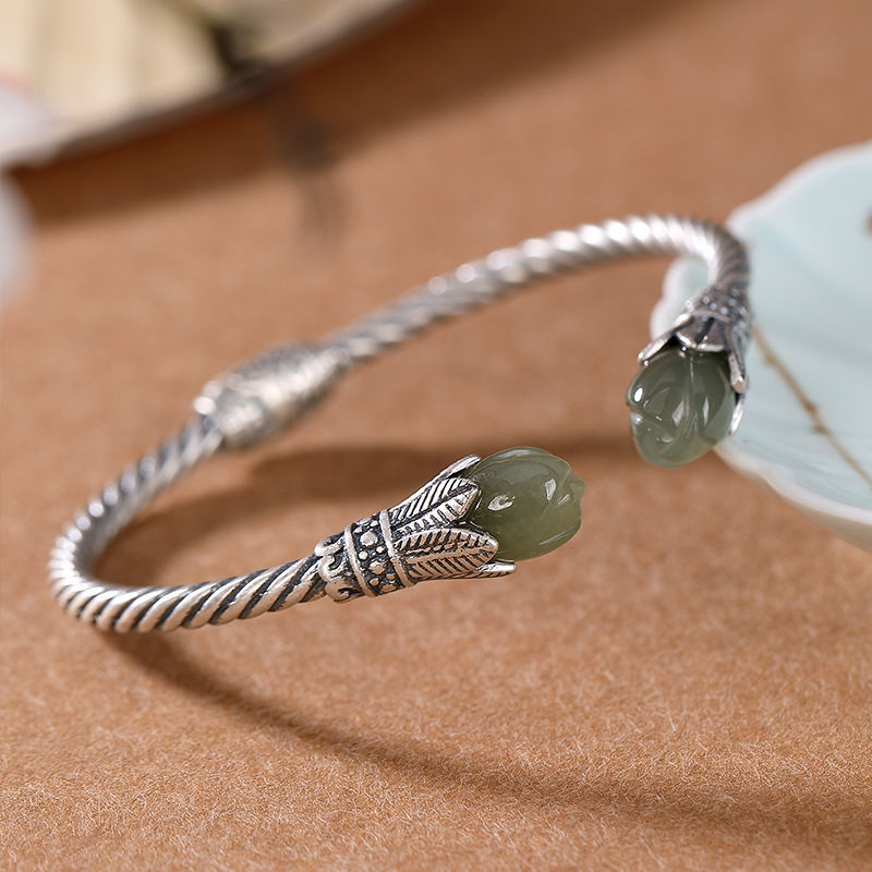 Bracelet en Jade et Argent Sterling 925 Ma boutique