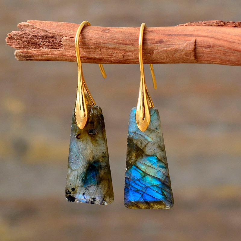 Boucles d'oreilles "Hécate" en Labradorite Ma boutique