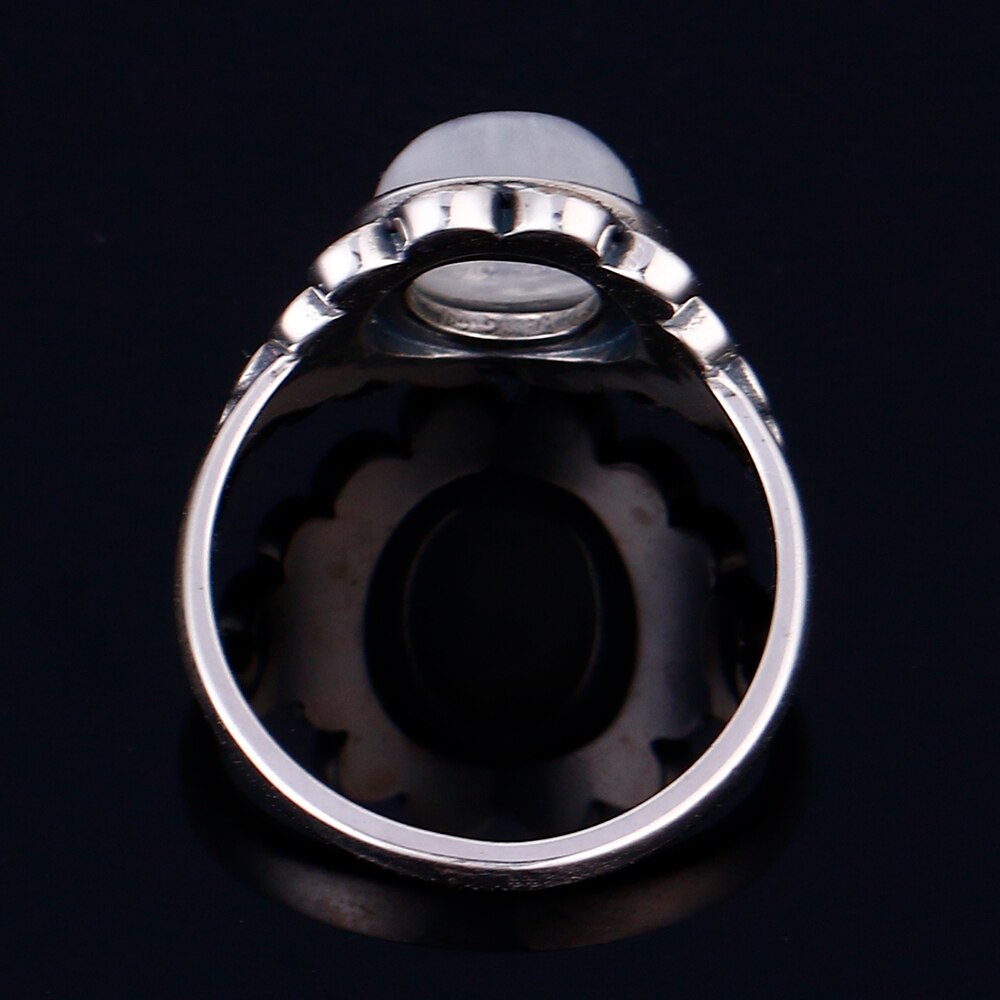 Bague en Pierre de Lune de 8x10mm Bijoux d'âmes