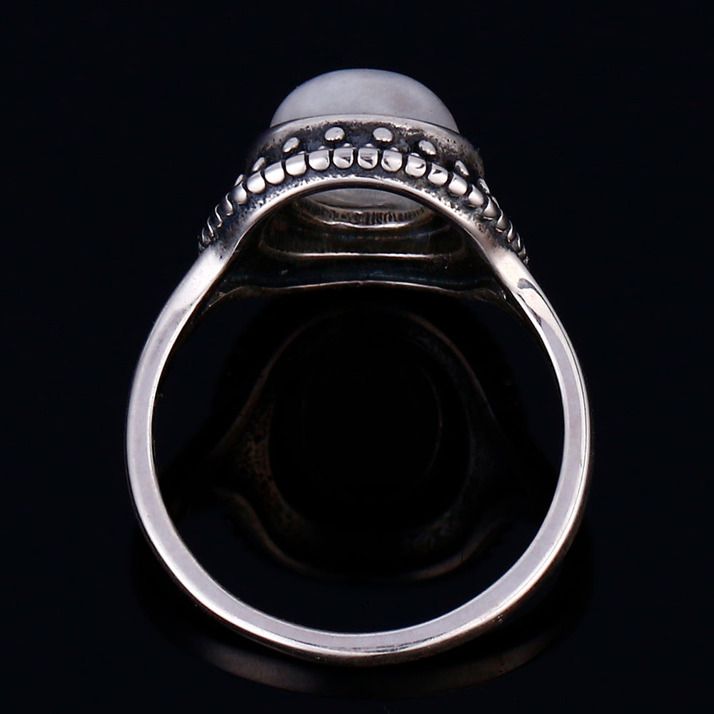 Bague en Pierre de Lune de 8x10mm Bijoux d'âmes
