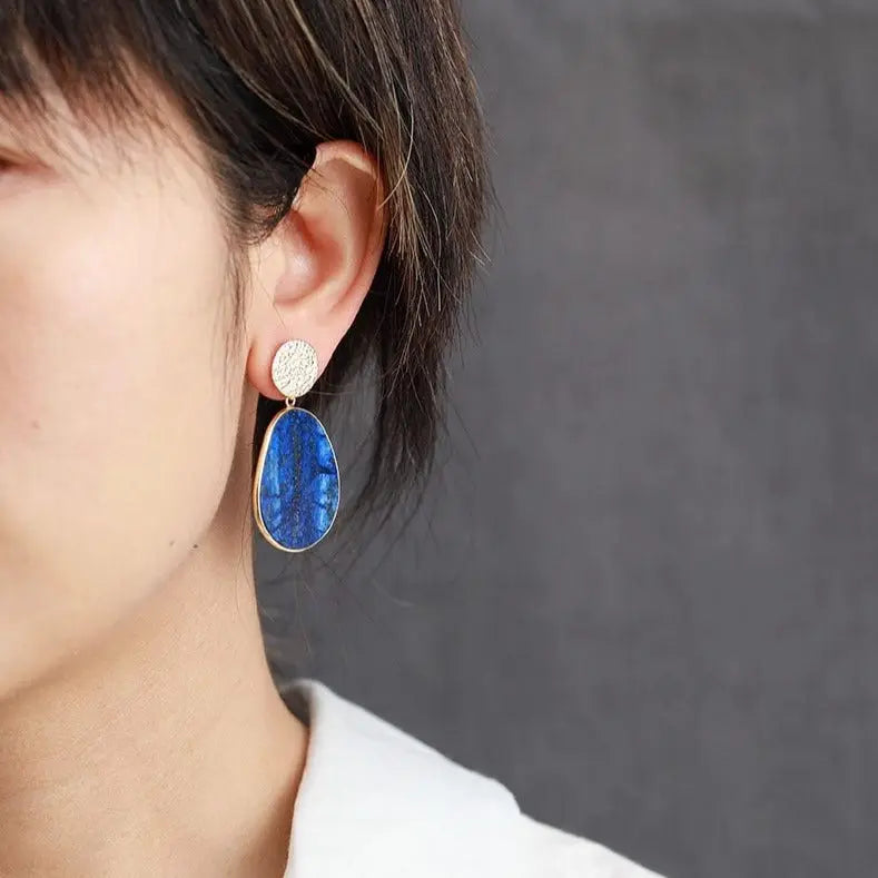 Boucles d'oreilles "Force de vie" en Lapis-lazuli Ma boutique