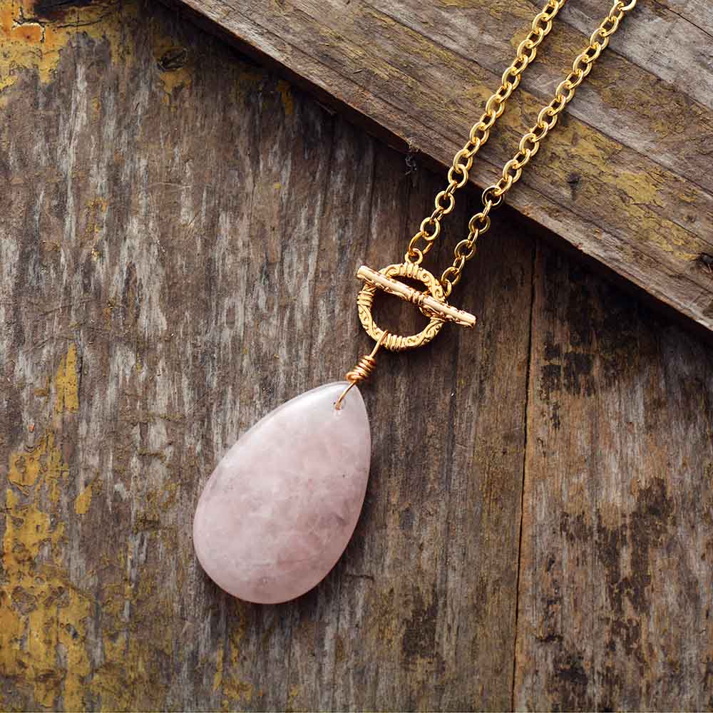 Collier "Passion" en Quartz rose Ma boutique