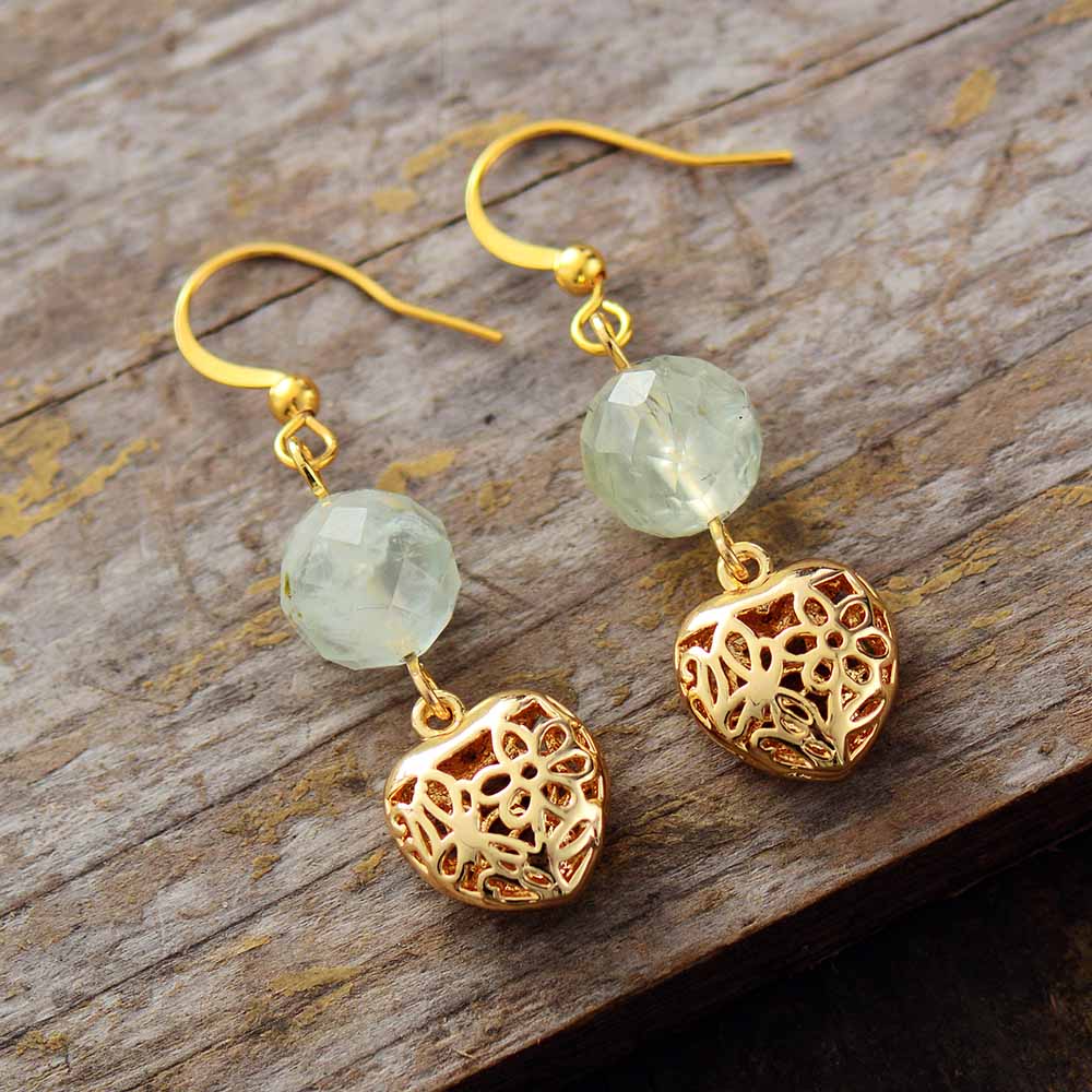 Boucles d'oreilles "Innocence" en Quartz / Labradorite Ma boutique