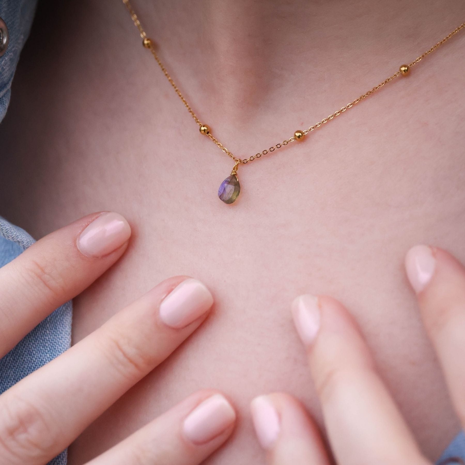 Collier "Myllita" en Labradorite Ma boutique