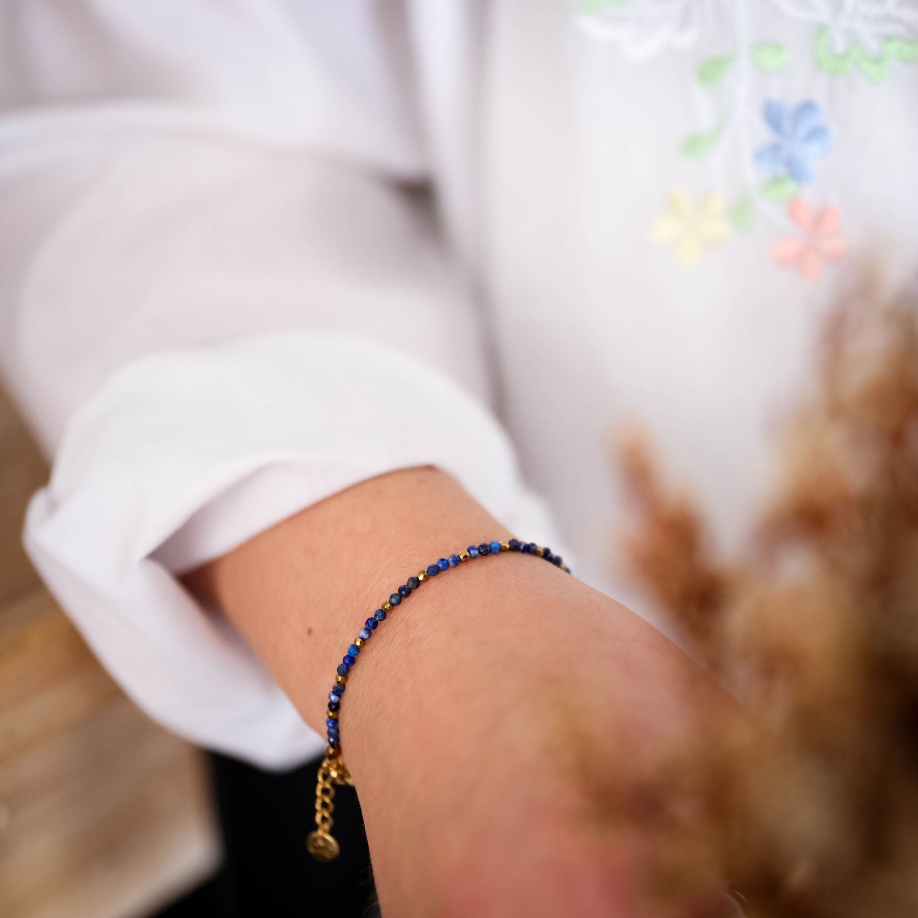 Bracelet fin en Lapis lazuli et Hématite Ma boutique