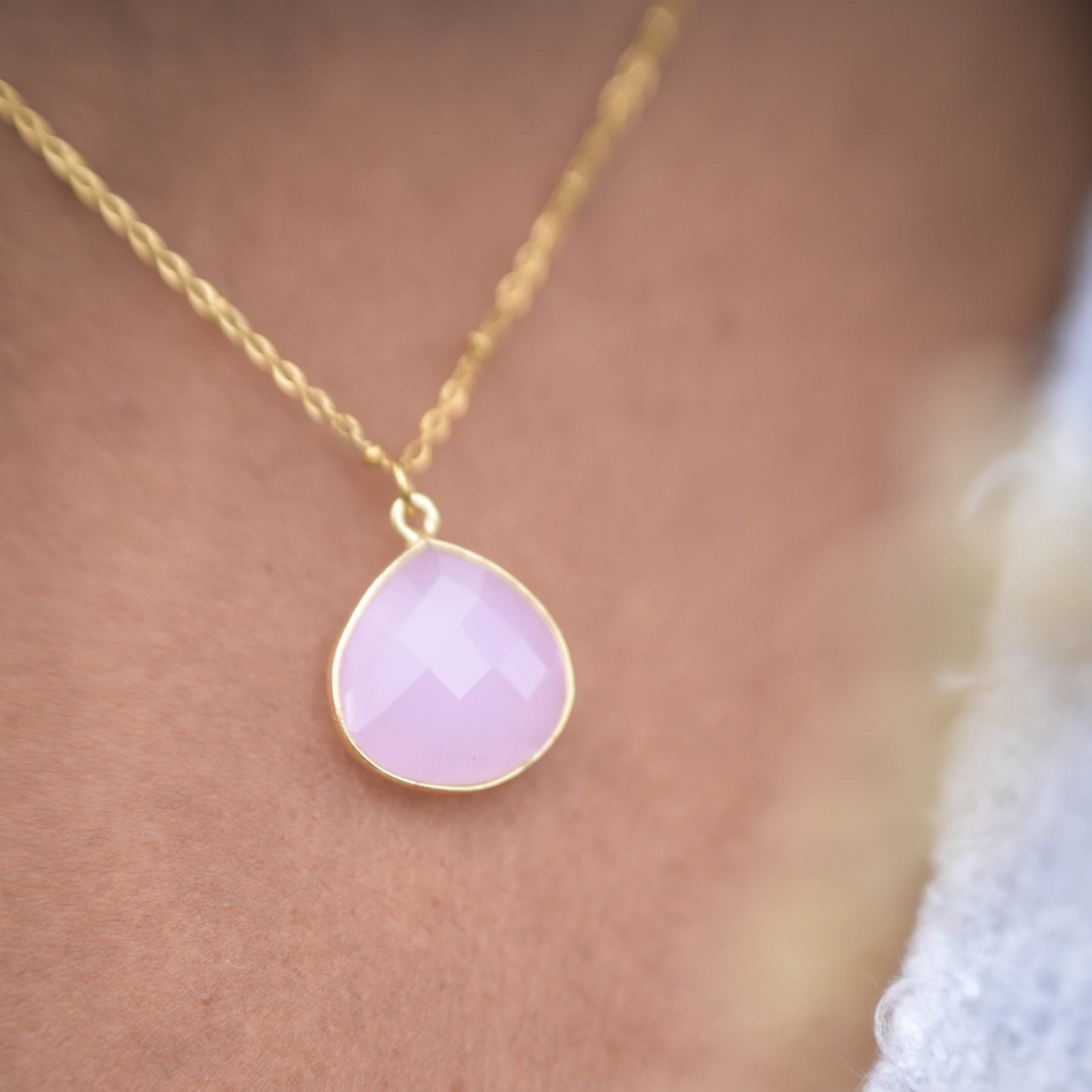 Collier "Némésis" en Quartz rose Ma boutique