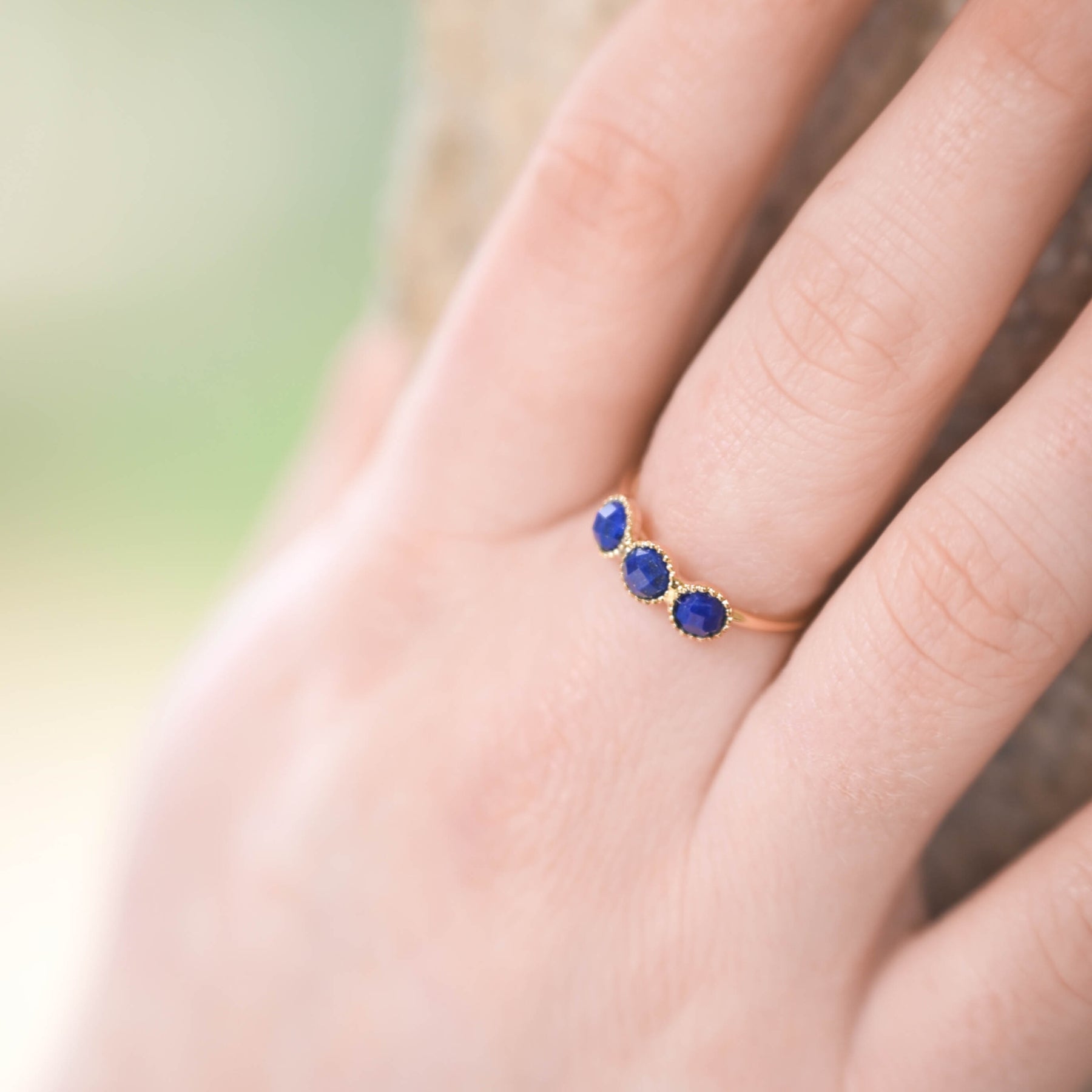 Bague "Trio" en Lapis-lazuli Ma boutique