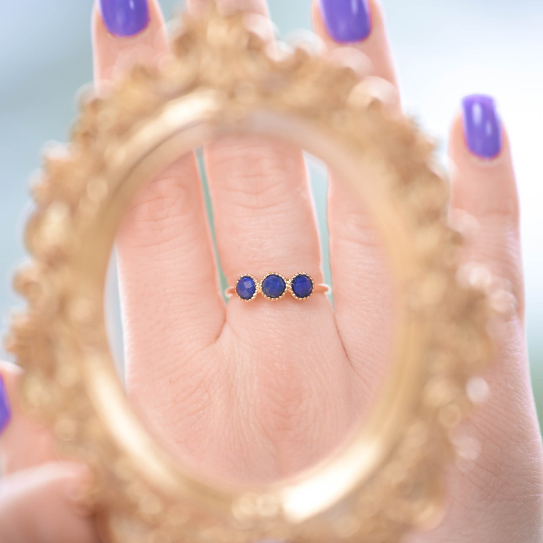 Bague "Trio" en Lapis-lazuli Ma boutique