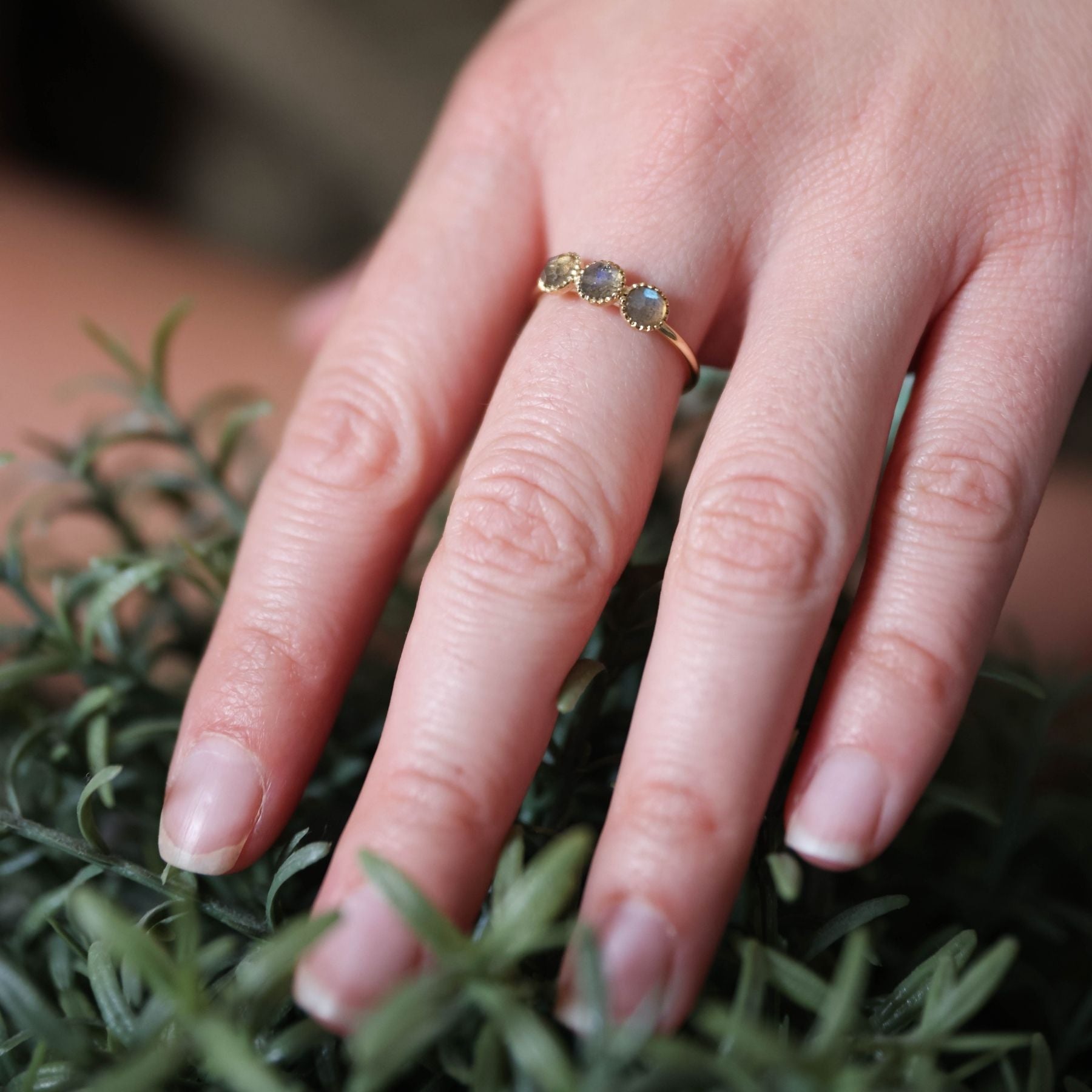 Bague "Trio" en Labradorite Ma boutique