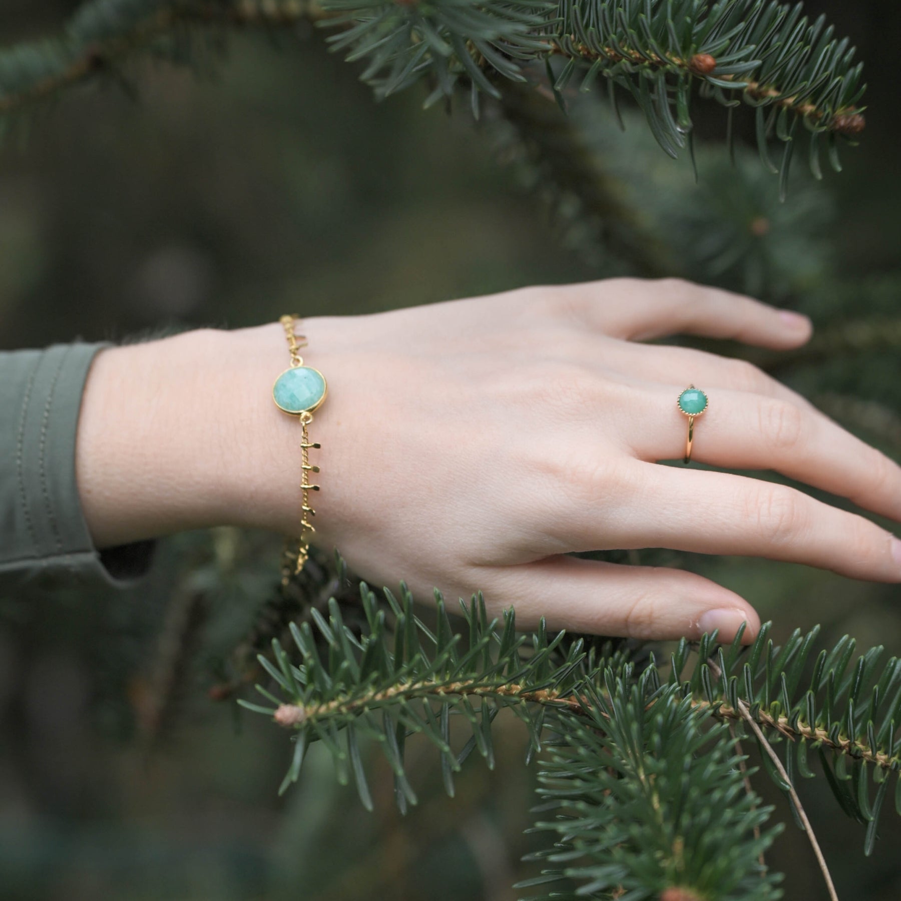 Bague "Nérée" en Amazonite Ma boutique