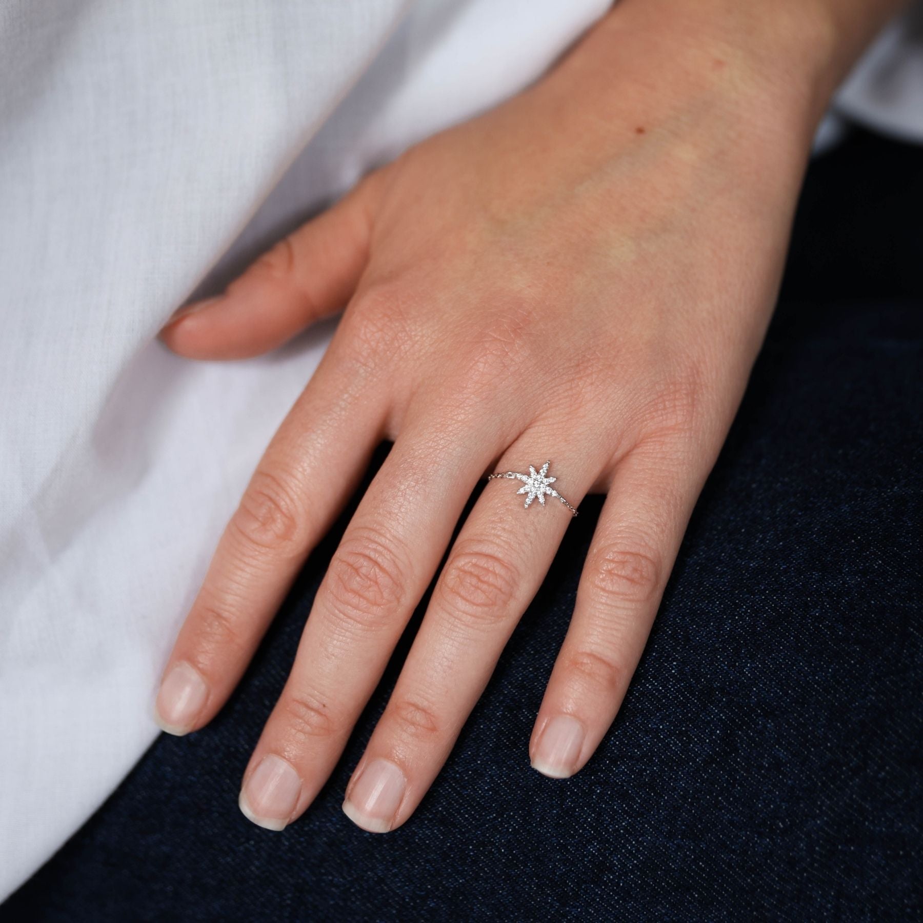 Bague "Étoile" en Zircon Ma boutique