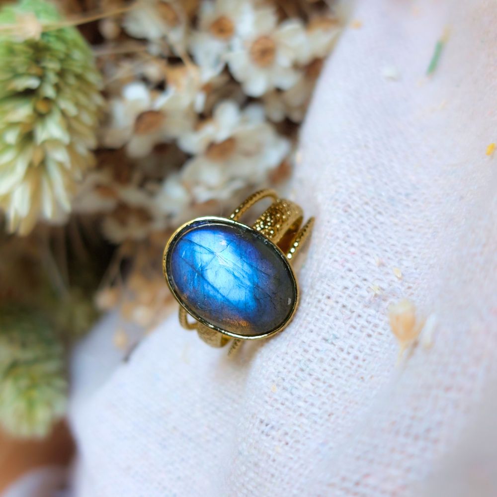 Bague "Ninmah" en Labradorite Ma boutique