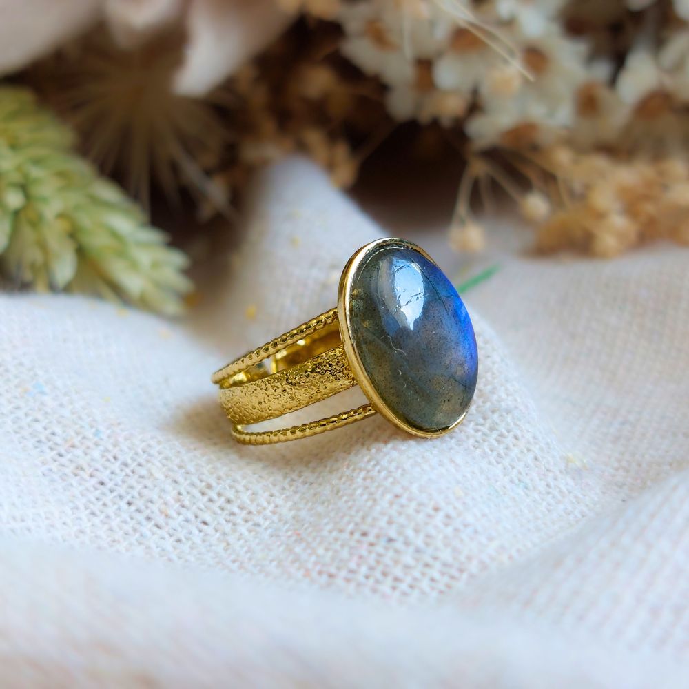 Bague "Ninmah" en Labradorite Ma boutique