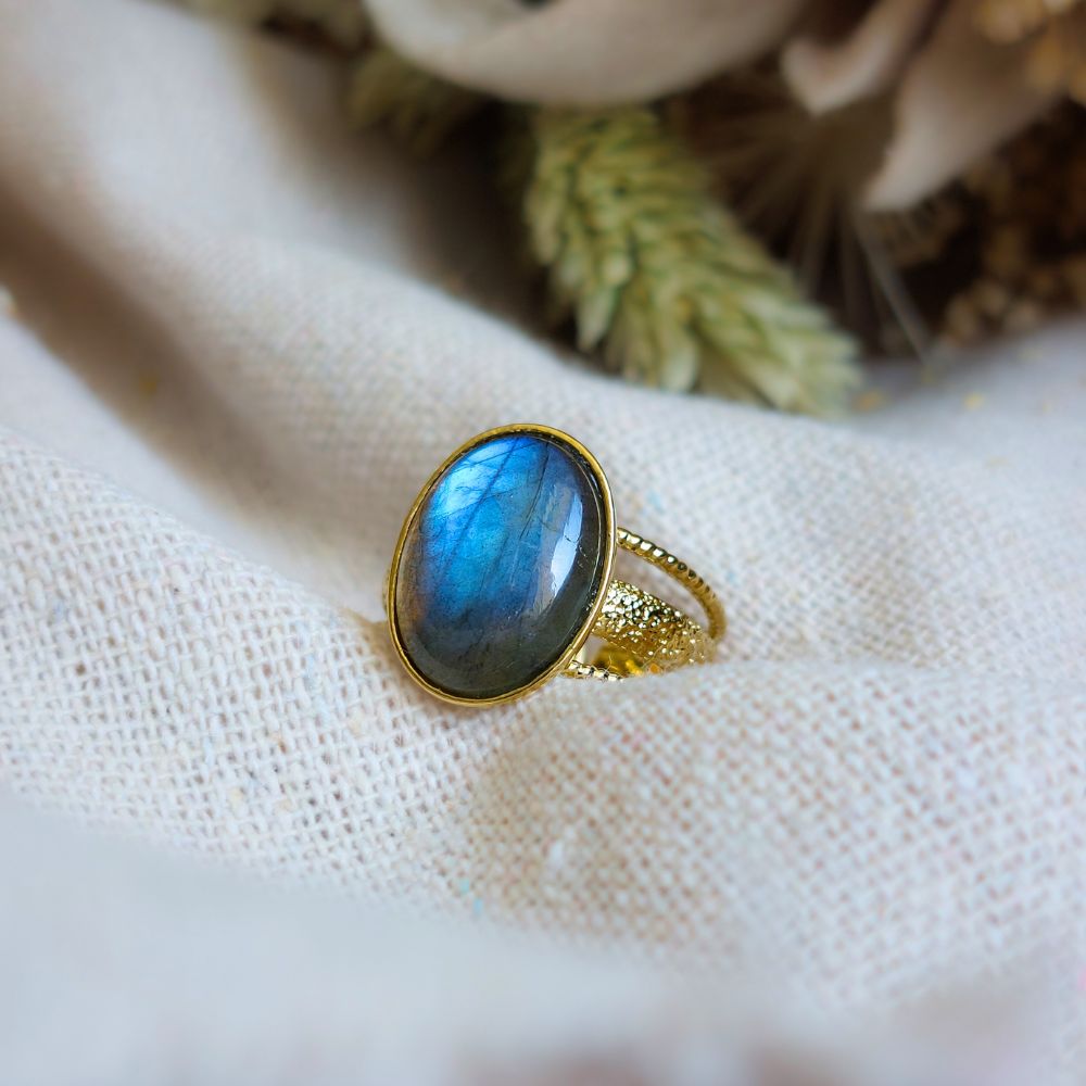 Bague "Ninmah" en Labradorite Ma boutique