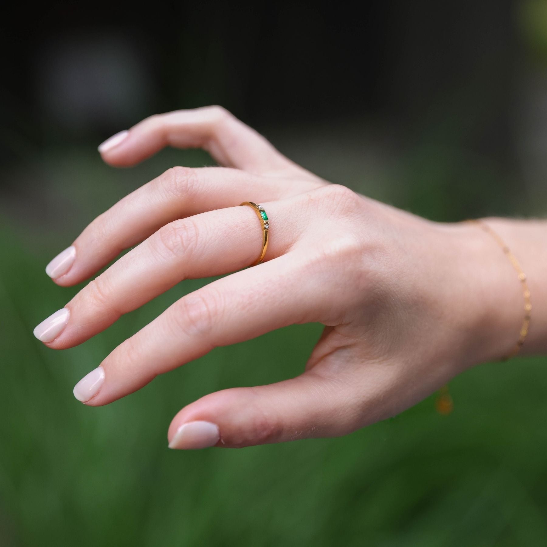 Bague en Zircon vert Ma boutique