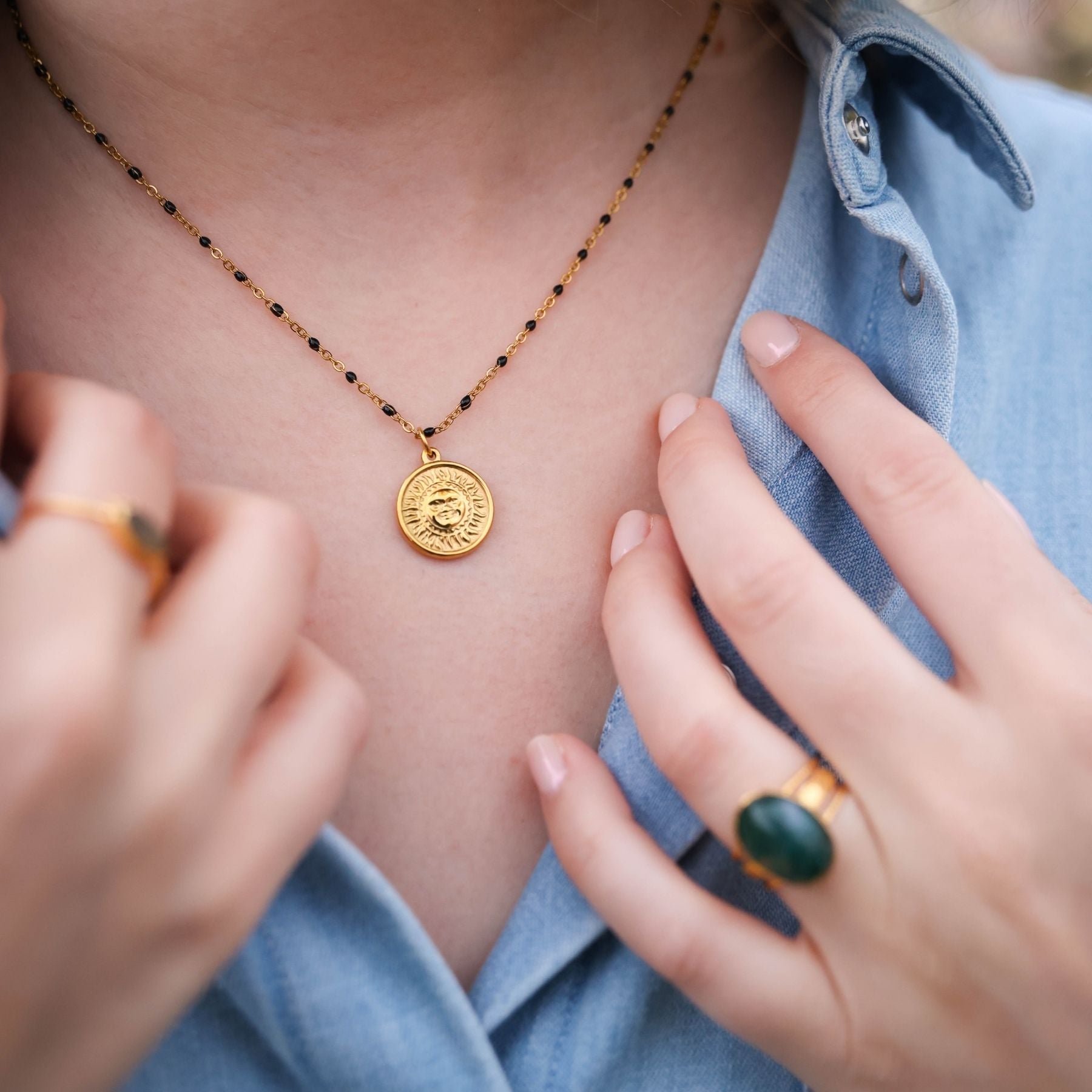 Collier "Sunburst" en Acier inoxydable Ma boutique