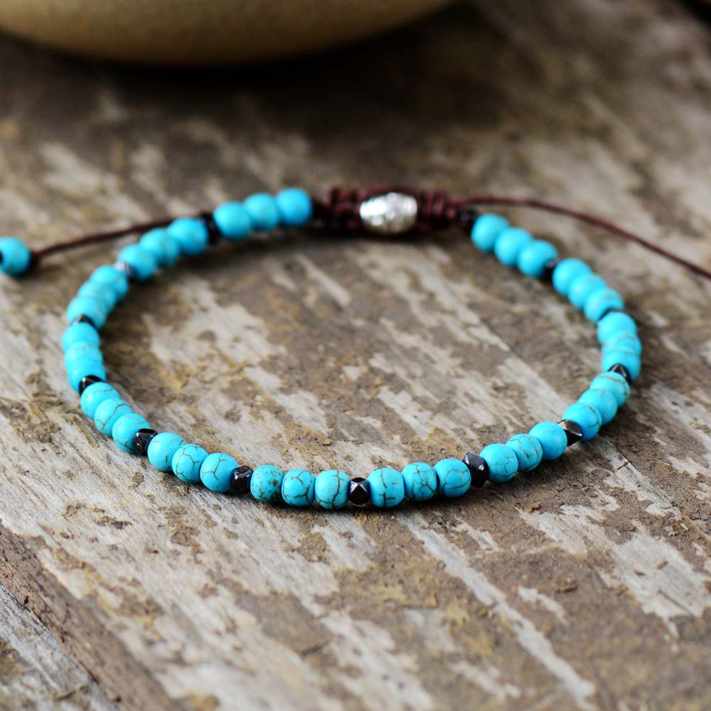 Bracelet fin en Howlite / Turquoise Ma boutique