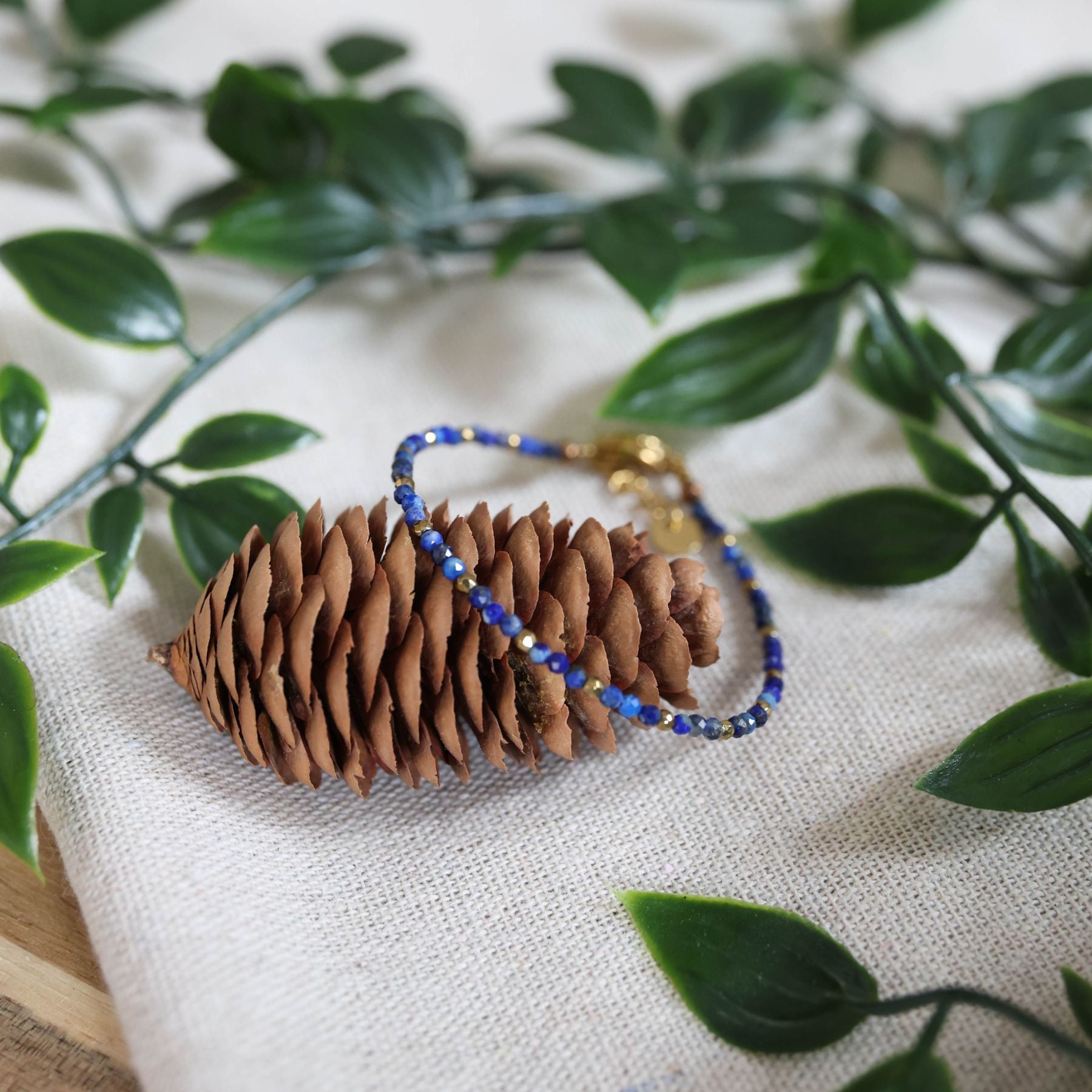 Bracelet fin en Lapis lazuli et Hématite Ma boutique