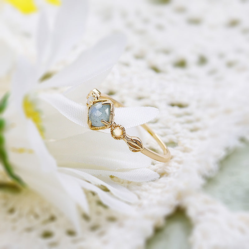 Bague en Labradorite, Amazonite et Opale Ma boutique