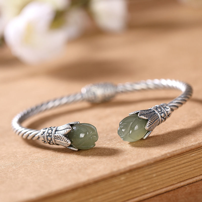 Bracelet en Jade et Argent Sterling 925 Ma boutique