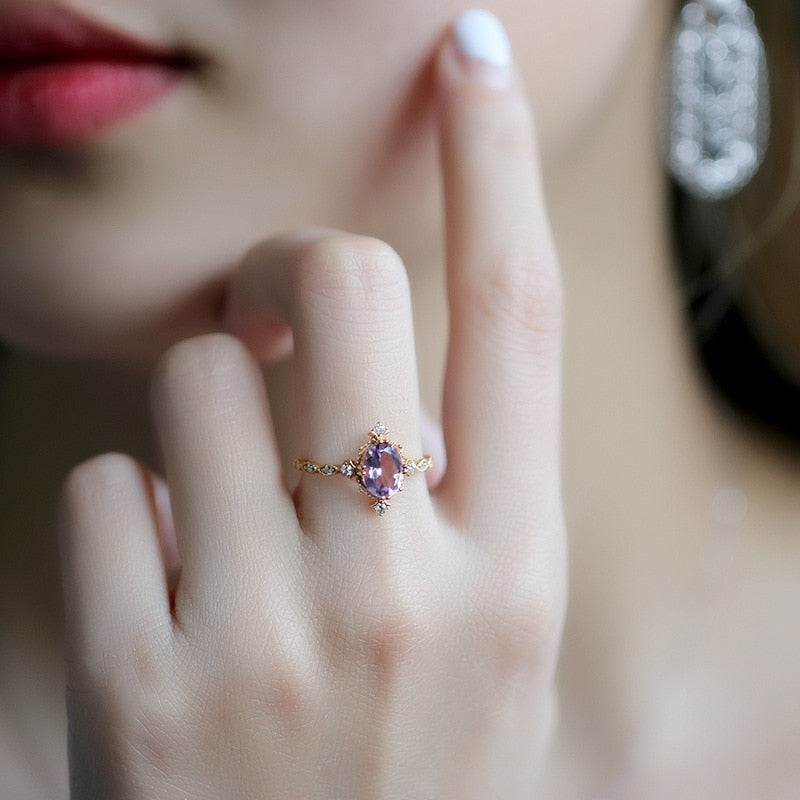 Bague "Thémis" en Améthyste Ma boutique