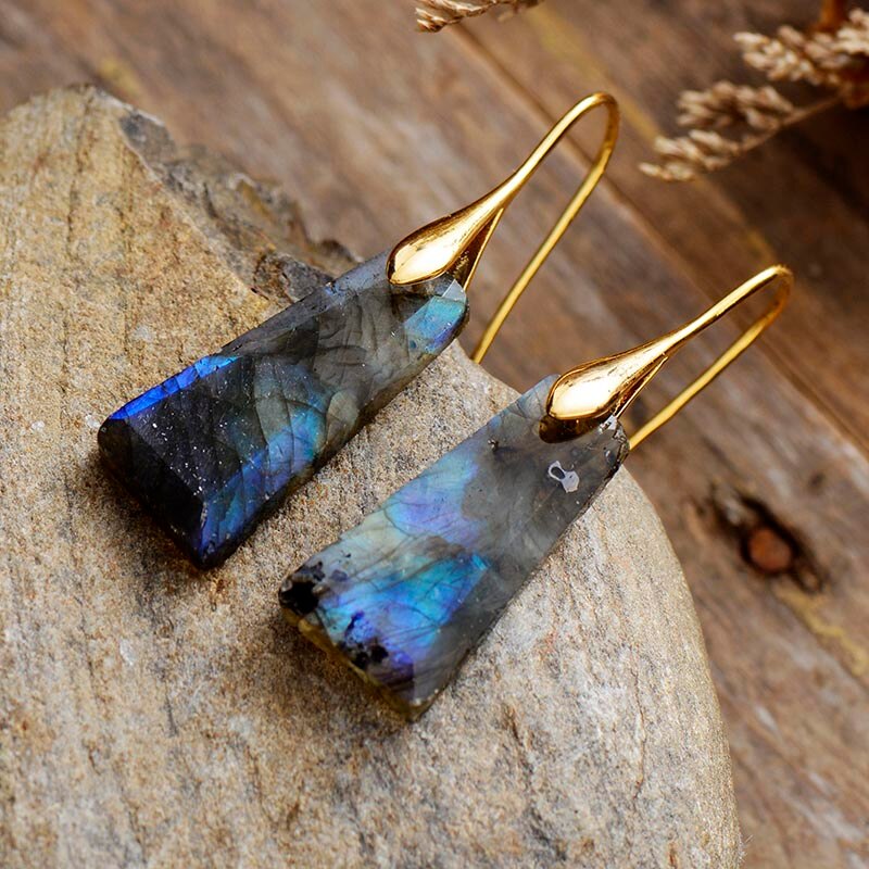 Boucles d'oreilles "Hécate" en Labradorite Ma boutique