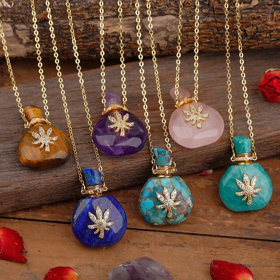 Collier diffuseur de parfum "Cérès" en pierres naturelles Ma boutique