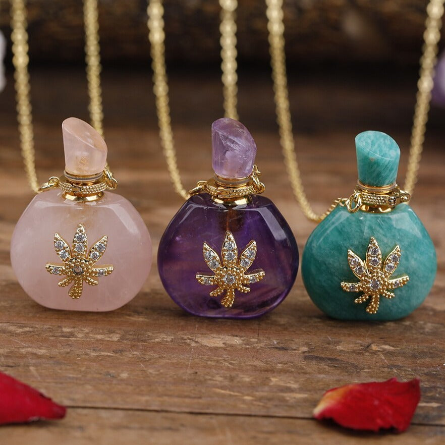 Collier diffuseur de parfum "Cérès" en pierres naturelles Ma boutique