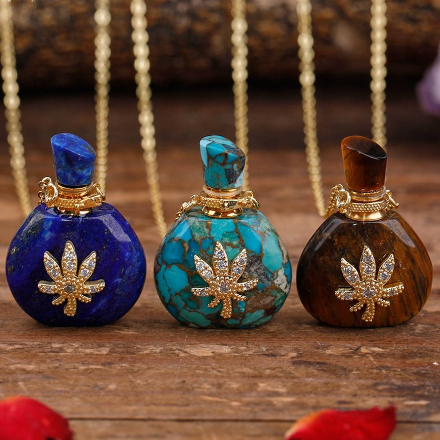 Collier diffuseur de parfum "Cérès" en pierres naturelles Ma boutique