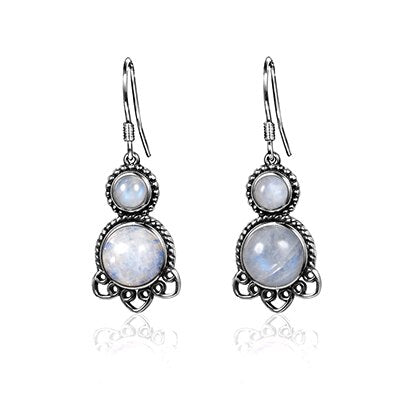 Boucles d'oreilles Pierre de Lune de 5 et 9mm Bijoux d'âmes