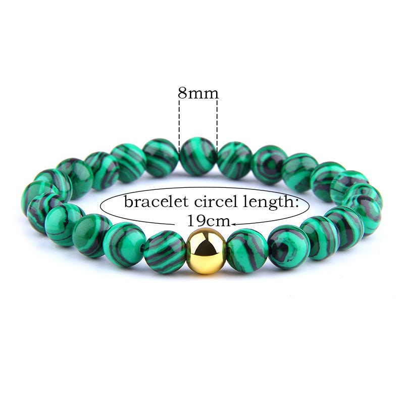 Bracelet en Hématite et Malachite Ma boutique