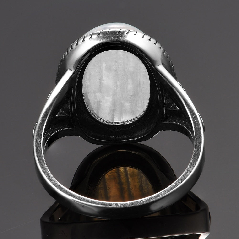 Bague en Pierre de Lune de 11x17mm Bijoux d'âmes