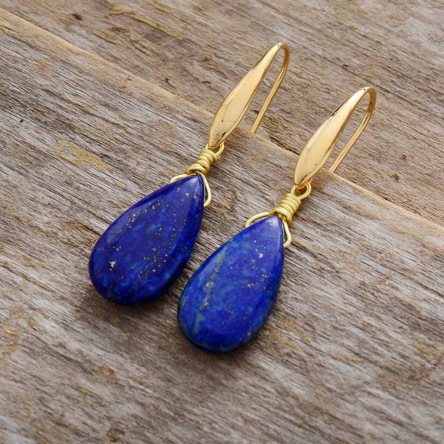 Boucles d'oreilles "Intégrité" en Lapis-lazuli Ma boutique