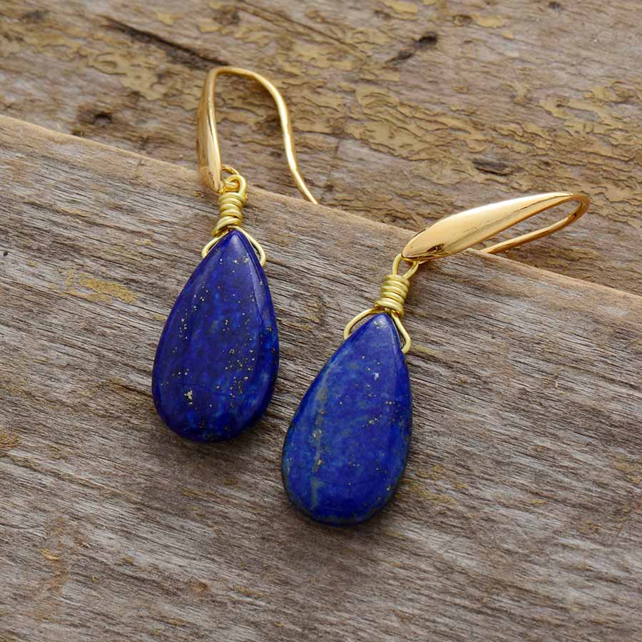 Boucles d'oreilles "Intégrité" en Lapis-lazuli Ma boutique