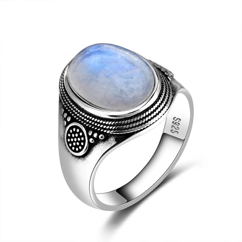 Bague en Pierre de Lune de 10x14mm Bijoux d'âmes