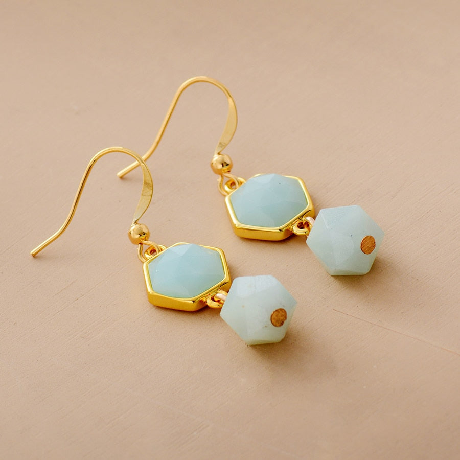 Boucles d'oreilles "Prospérité" en Amazonite Ma boutique