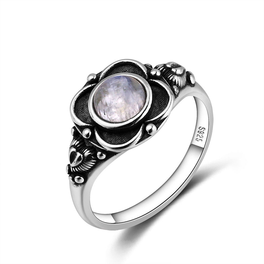 Bague en Pierre de Lune de 6mm Bijoux d'âmes