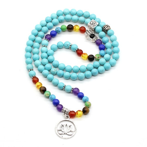 Bracelet Mala Détox en perles de Turquoise Ma boutique