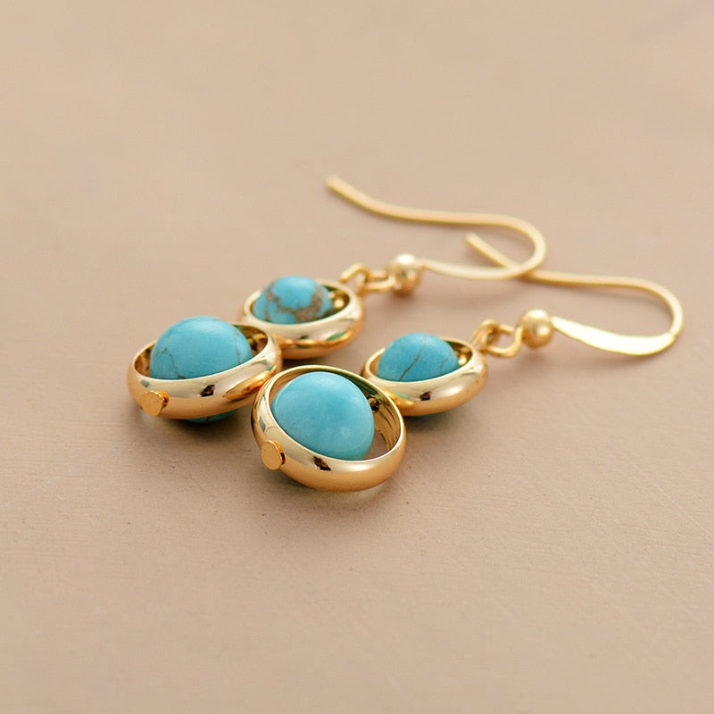 Boucles d'oreilles "Guérisseur" en Turquoise Ma boutique