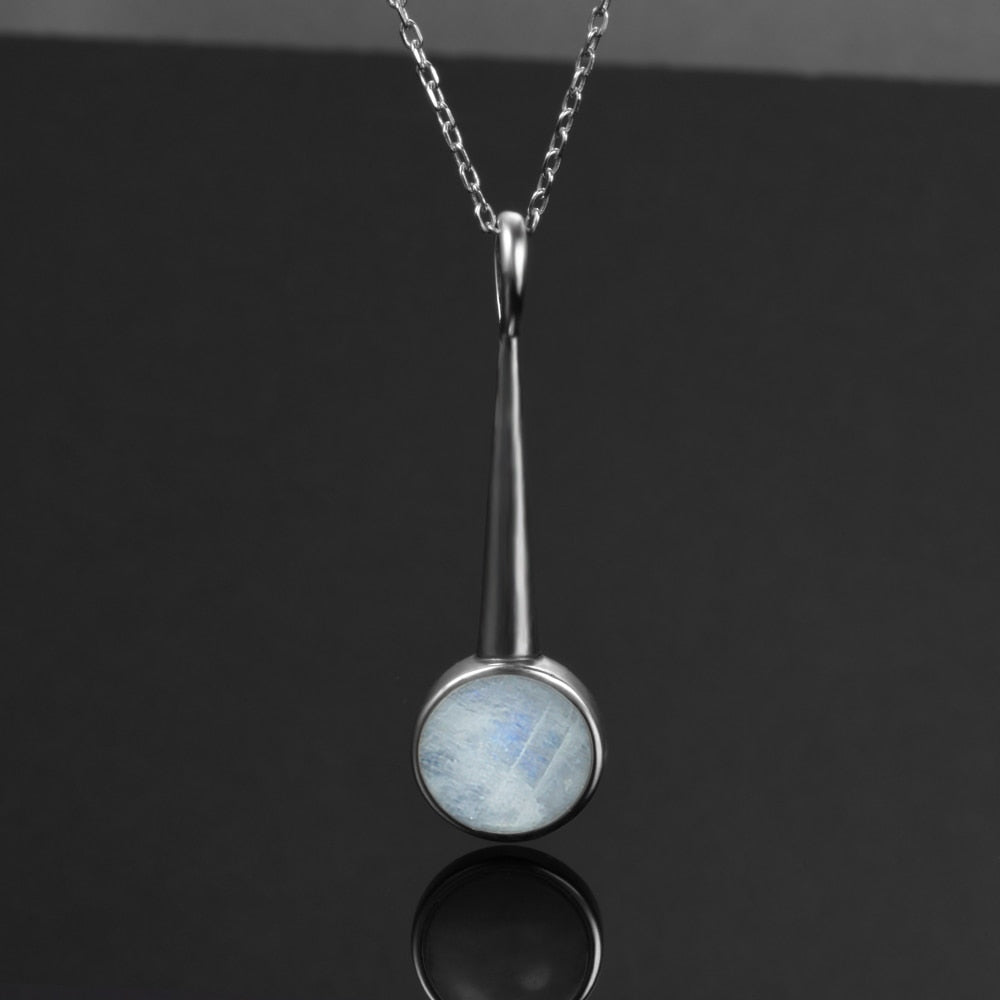 Collier en Pierre de Lune de 10mm Bijoux d'âmes