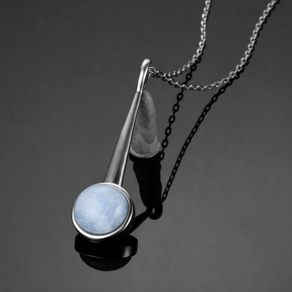 Collier en Pierre de Lune de 10mm Bijoux d'âmes