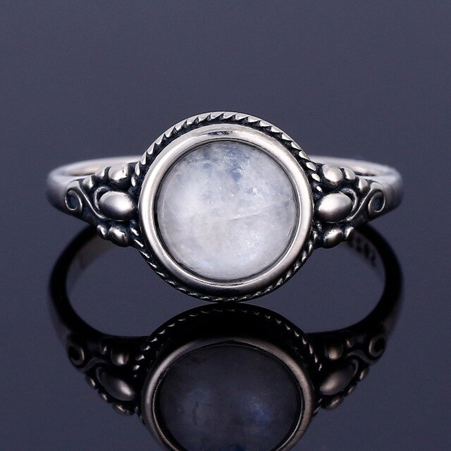 Bague en Pierre de Lune de 8m Bijoux d'âmes