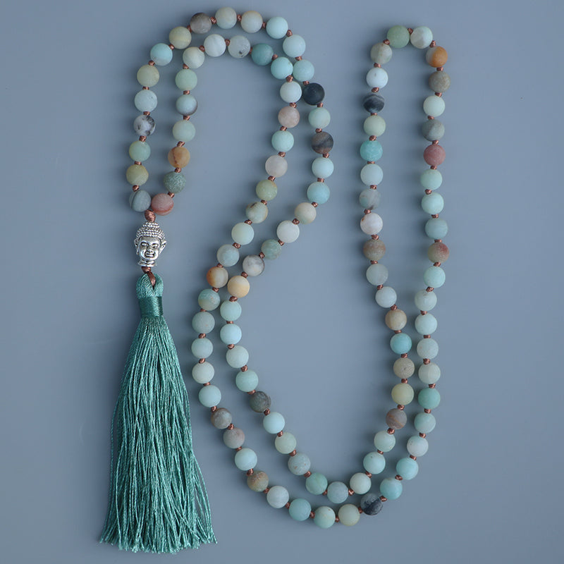 Collier 108 perles en Amazonite Ma boutique