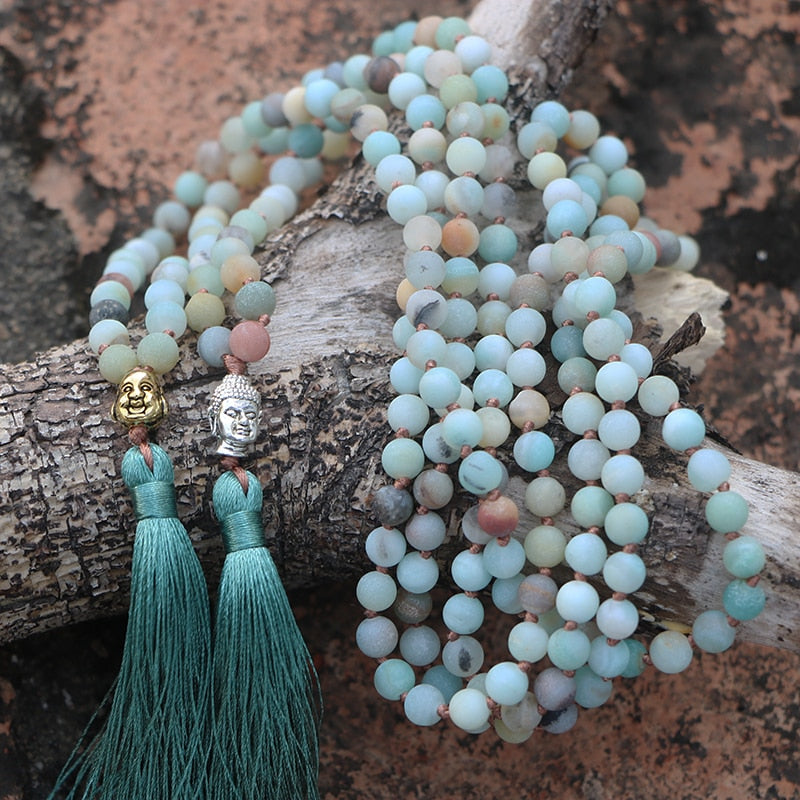 Collier 108 perles en Amazonite Ma boutique