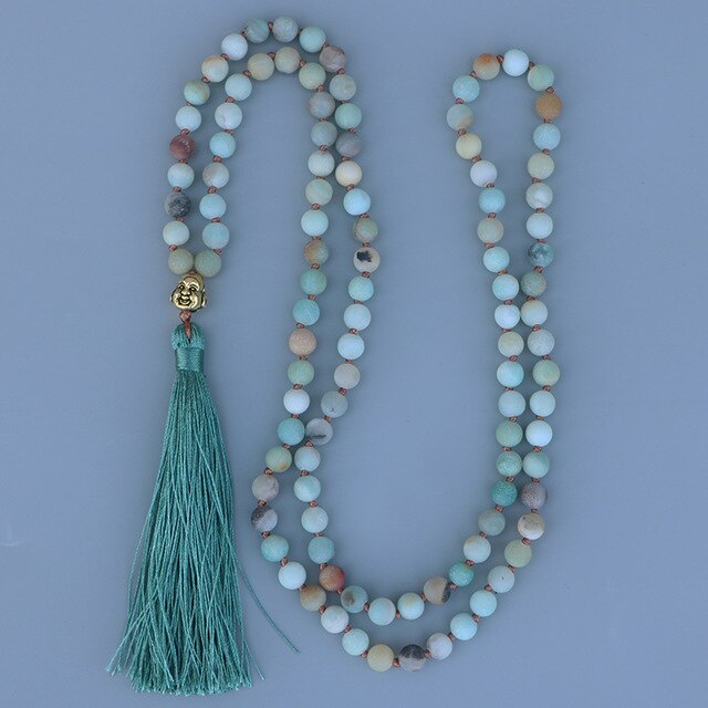 Collier 108 perles en Amazonite Ma boutique