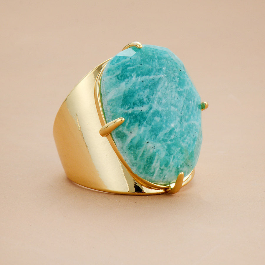 Bague "Floraison" en Amazonite Ma boutique