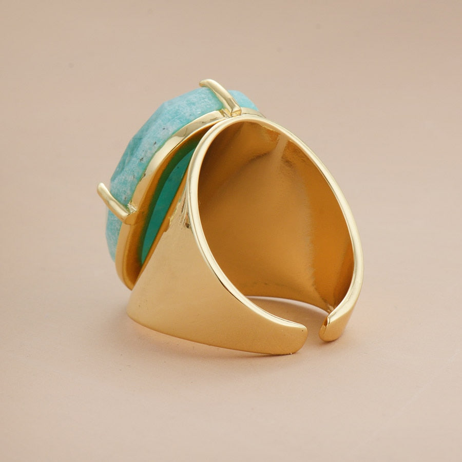 Bague "Floraison" en Amazonite Ma boutique