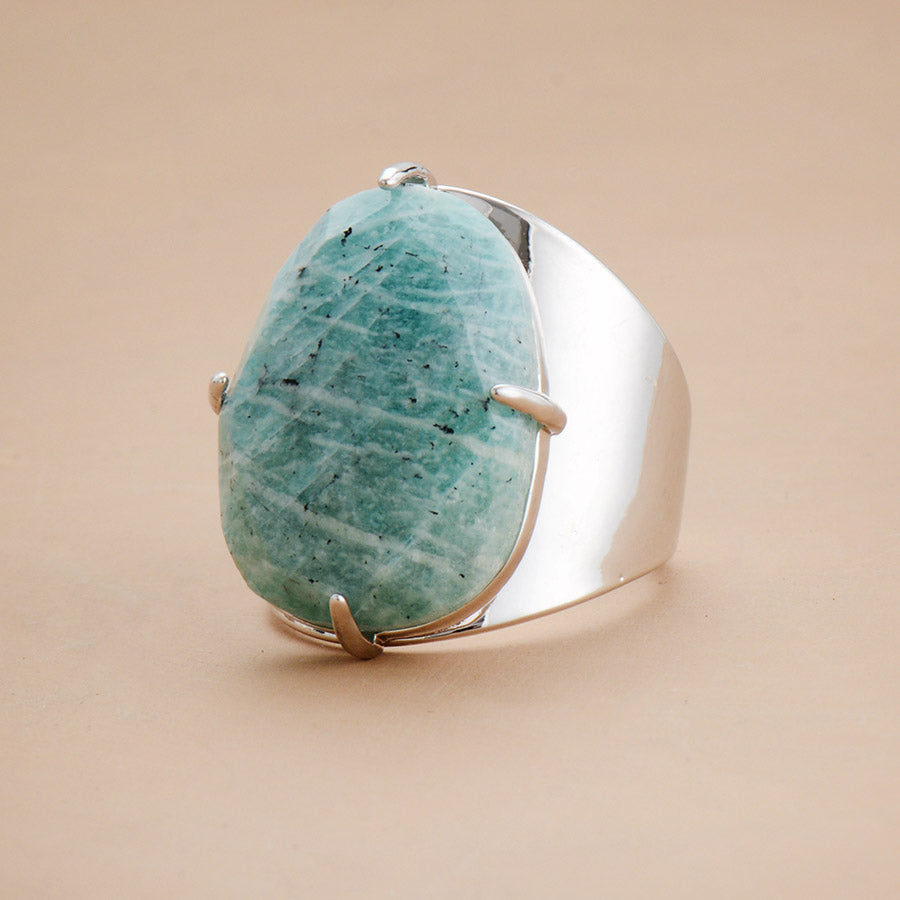 Bague "Floraison" en Amazonite Ma boutique